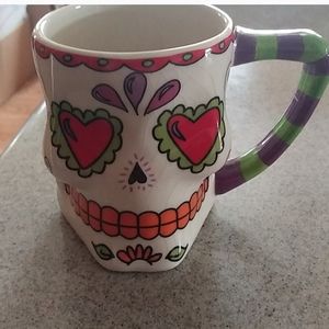 KCM Sugar Skull Shaped Mug Dia De Los Muertos- Day Of The Dead